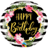 Hibiscus Stripes <br> Happy Birthday